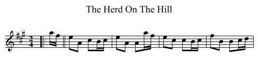 The Herd On The Hill - staff notation