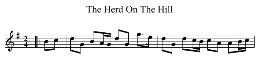 The Herd On The Hill - staff notation