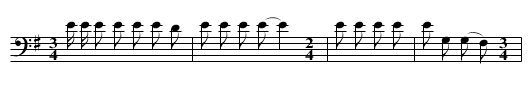 The Herd Passes Through the Village - staff notation