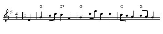 The Hereford Lassie - staff notation
