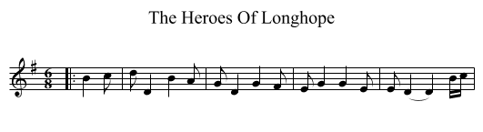 The Heroes Of Longhope - staff notation