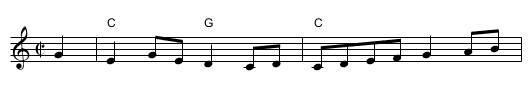 the Hesleyside Reel - staff notation