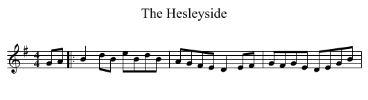 The Hesleyside - staff notation