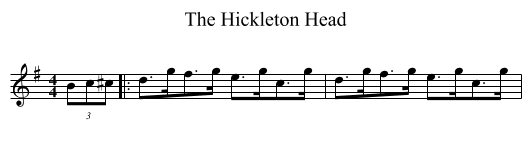 The Hickleton Head - staff notation
