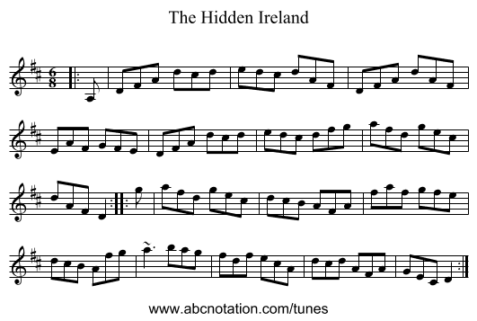 The Hidden Ireland - staff notation