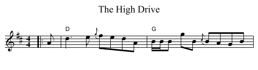The High Drive - staff notation