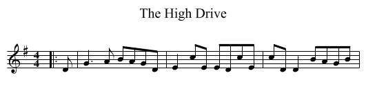 The High Drive - staff notation