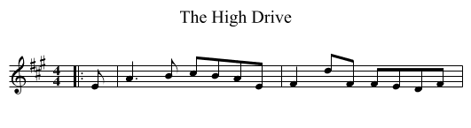 The High Drive - staff notation