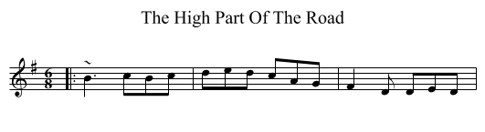 The High Part Of The Road - staff notation