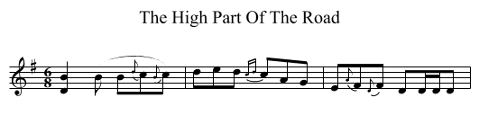 The High Part Of The Road - staff notation