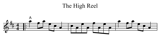 The High Reel - staff notation