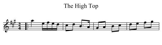 The High Top - staff notation