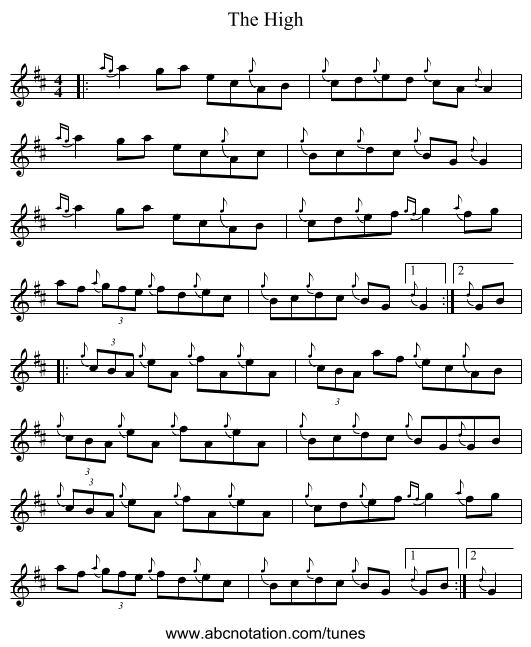 The High - staff notation