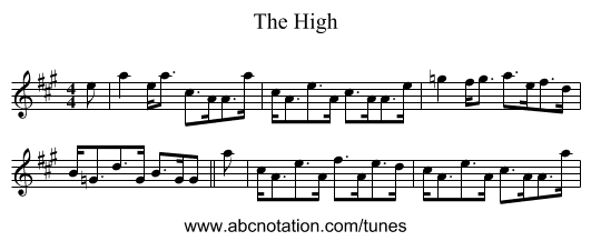 The High - staff notation