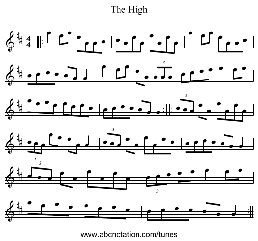 The High - staff notation