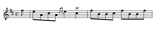 the Highland Laddie - staff notation
