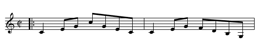 the Highland Spell - staff notation