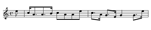 the HIGHLAND WATCH - staff notation