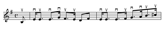 the HIGHLANDERS IN PARIS - staff notation