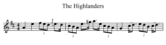 The Highlanders - staff notation