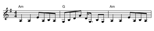 The Highlands of DonegalUrs - staff notation