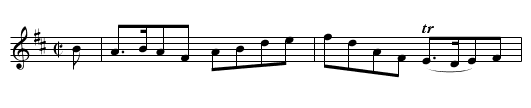 The Highway to Edinburgh - staff notation
