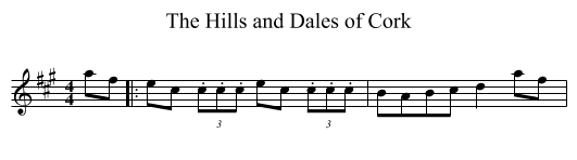 The Hills and Dales of Cork - staff notation