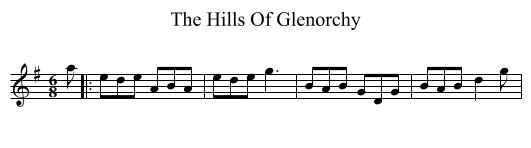 The Hills Of Glenorchy - staff notation