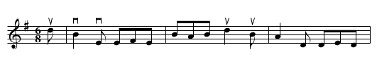 The HILLS OF GLENORCHY - staff notation
