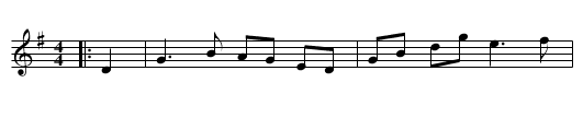 The Hillside Cottage - staff notation