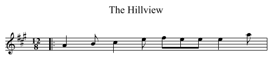 The Hillview - staff notation