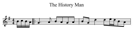 The History Man - staff notation