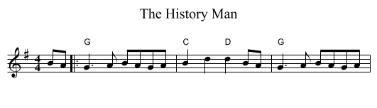 The History Man - staff notation