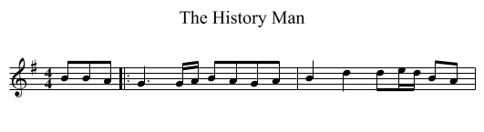 The History Man - staff notation