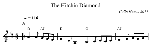 The Hitchin Diamond - staff notation
