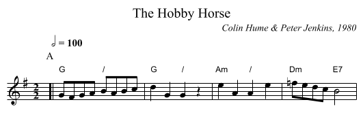 The Hobby Horse - staff notation
