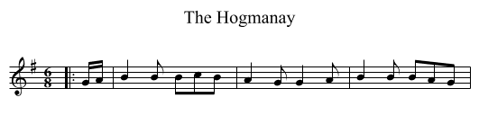 The Hogmanay - staff notation