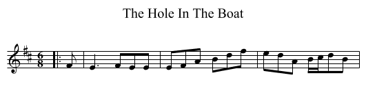 The Hole In The Boat - staff notation