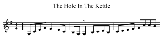 The Hole In The Kettle - staff notation