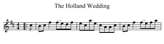 The Holland Wedding - staff notation