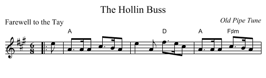 The Hollin Buss - staff notation
