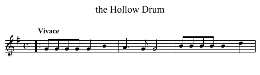 the Hollow Drum - staff notation