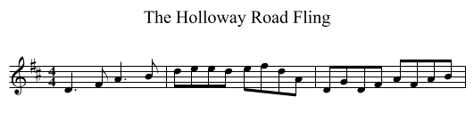 The Holloway Road Fling - staff notation