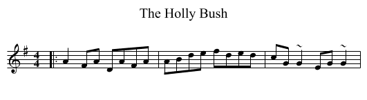 The Holly Bush - staff notation