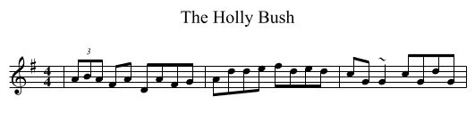 The Holly Bush - staff notation