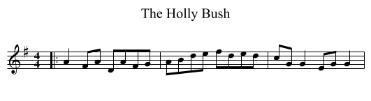 The Holly Bush - staff notation
