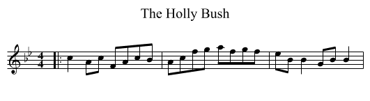 The Holly Bush - staff notation