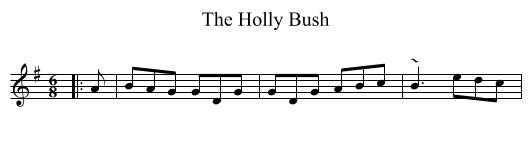 The Holly Bush - staff notation