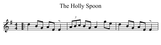 The Holly Spoon - staff notation