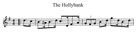 The Hollybank - staff notation